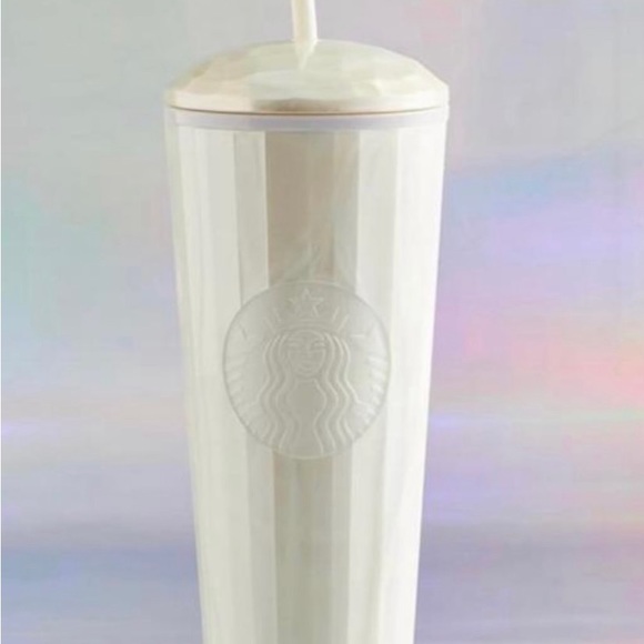 Starbucks Pearl White Marbled Dome Kaleidoscope Tumbler Cold Cup 24oz Venti 2021 - Picture 14 of 15